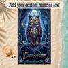 Birds Theme Soft Beach Towel Personalized Custom Name Text Towel Portable for Beach Pool Travel