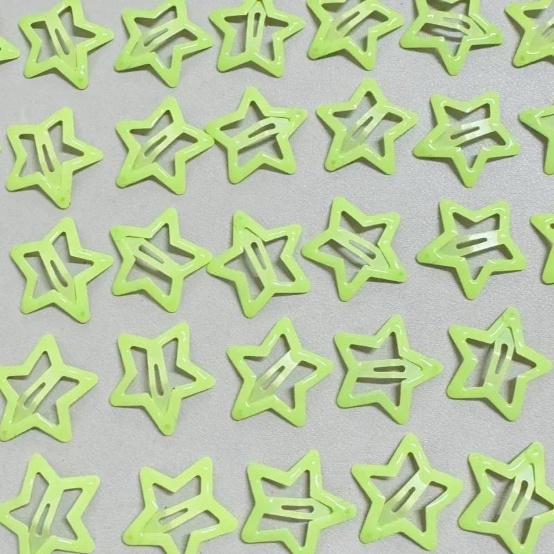 

10 шт. Красочные светящиеся в темноте заколки для волос в виде звезд, заколки-клипсы BB, светящиеся заколки-гребни, заколки для волос для девочек, детские головные уборы, аксессуары