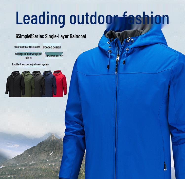 Men's Windproof Waterproof Spring/Autumn Jacket, Customizable Logo, Team Uniform