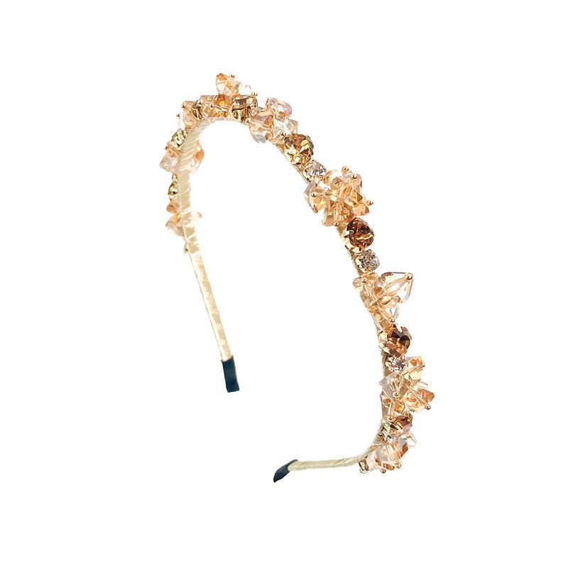 Elegant French Crystal Rhinestone Headband - Women's Hair Clip and Headwear