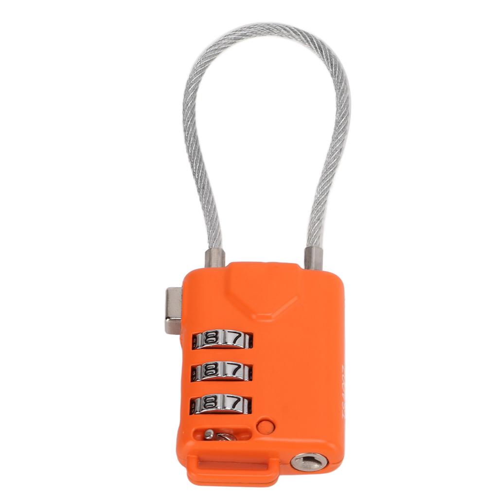 Luggage Lock TSA Approved 3 Digit Password Resettable Orange Combination Padlock for Travel