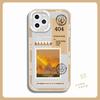 European and American ins style stamp Apple 16Pro mobile phone case 14Plus transparent anti-drop protective case iPhone17 soft case
