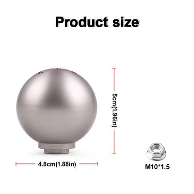 Aluminum 5/6 Speed JDM Ball Shape Shift Gear Knob M10*1.5 For Honda Fit Civic City FD2 FN2 EP3 TYPE R DC2 DC5 AP1 AP2 S2000 F20C