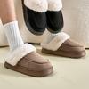 Fashion Men's Cotton Slippers Fashion Winter New Indoor Slip on Warm Plush Home Shoes Thicken Comfortable Outdoor Non Slip Cotton Shoes
