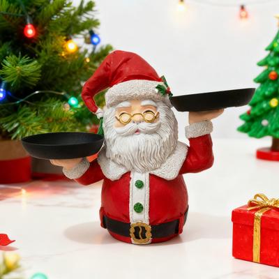 Noel Noel Baba Tepsi Karikatür Kardan Adam Pasta Standı Şeker Atıştırmalıklar İkramlar Tutucu 3 Tepsi ile Noel Tatil Partisi Dekoratif Tepsi