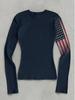 Y2K National Flag Print Unisex Long Sleeve Streetwear Top