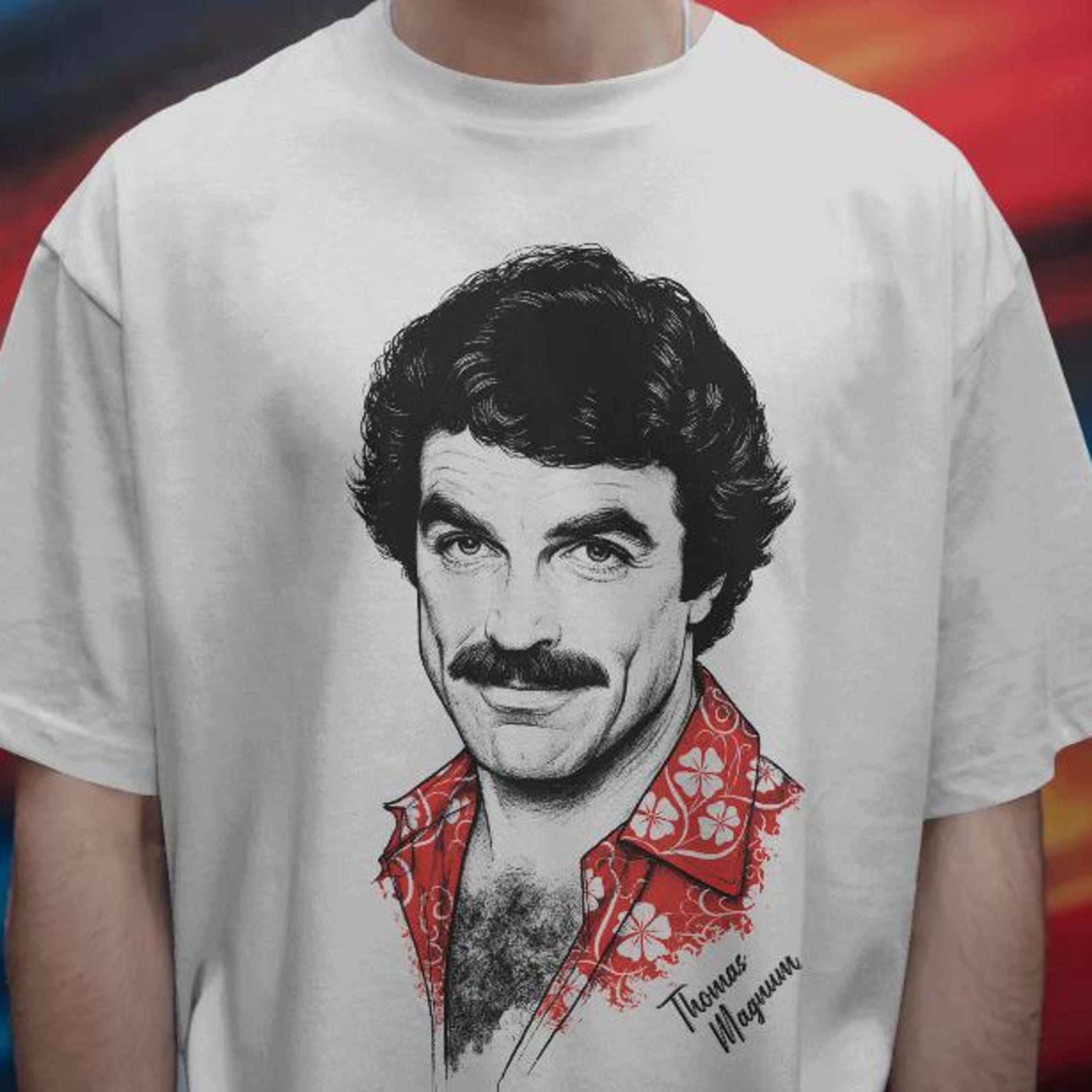 Comfort Colors Thomas Magnum Shirt - Magnum Pi Gifts M
