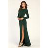 Export Single Lu Home round Neck Sexy Adult Lady like Woman Midriff Outfit Long Sleeves Spring New Arrival Split Banquet Party Fashion Dress