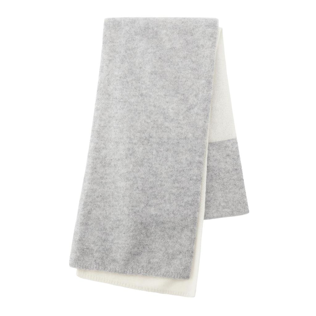 Mila Schon Moonbat Washable Cashmere Mini Color 100% Scarf, Women's, Block, Gray, 24-062-48036