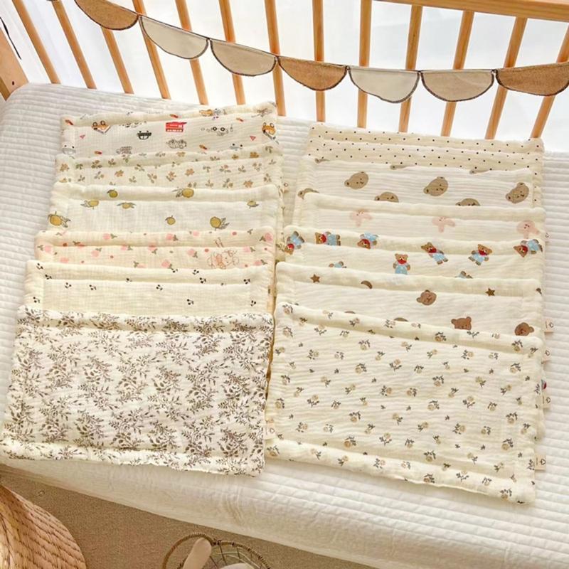 Infant Pillow for Newborns Cotton Baby Crib Accessory Nursery Decors Breastfeeding Support Cushion with Dotted Backing