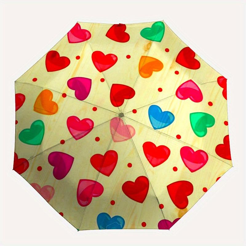 

1pc Heart Pattern, Automatic Open/Close Umbrella, Ideal Fan Gift for Birthday, Christmas, Trendy Fashion yy250828036