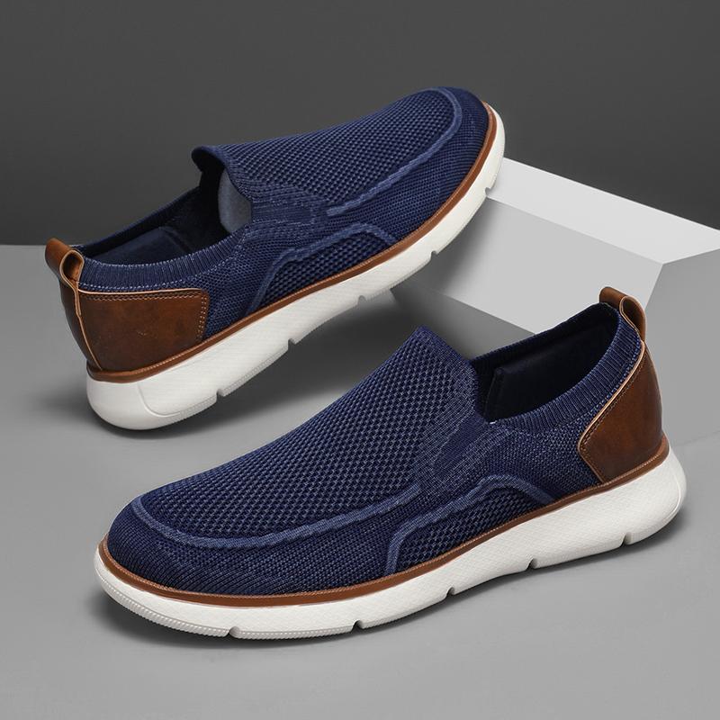 Mens Boat Shoes Casual Loafers Slip On Walking Dress Sneakers Mesh Business Oxfords Work Lightweight Soft Sole