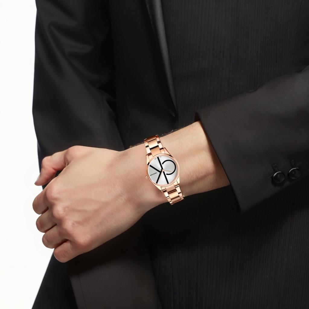Calvin Klein Time Memory Series CK Quartz Watch Quartz Movement Stainless Steel Strap 32mm Silver Dial Classic Versatile Unisex Watches K4N23X46