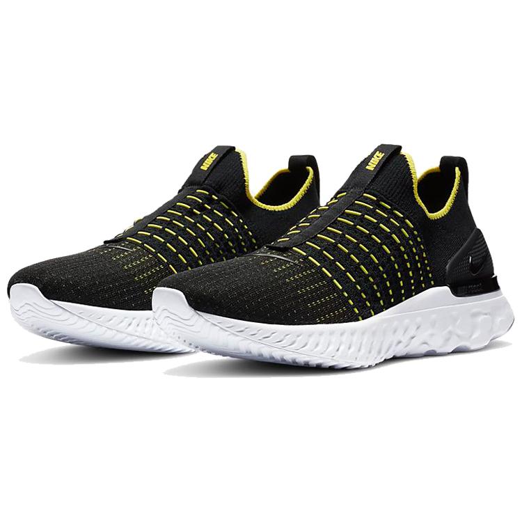 Nike React Phantom Run Flyknit 2 Black Sonic Yellow CJ0277-004
