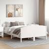 VidaXL Bed Frames with Headboard, Double Bed with Slat Base, Adult Bed, Bedroom Furniture, White 3216183