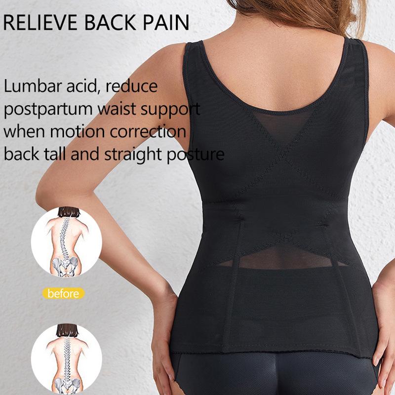 גופיית Shapewear לנשים במידה גדולה, נושמת, עם רשת, עם ברזלים, עם שליטה על הבטן ומותן צר