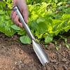 Precision Soil Depth Tool Stainless Steel Garden Trowel, Narrow Pointed Gardening Hand Shovel, Non Deforming Spade Digging for Planting, Weeding,