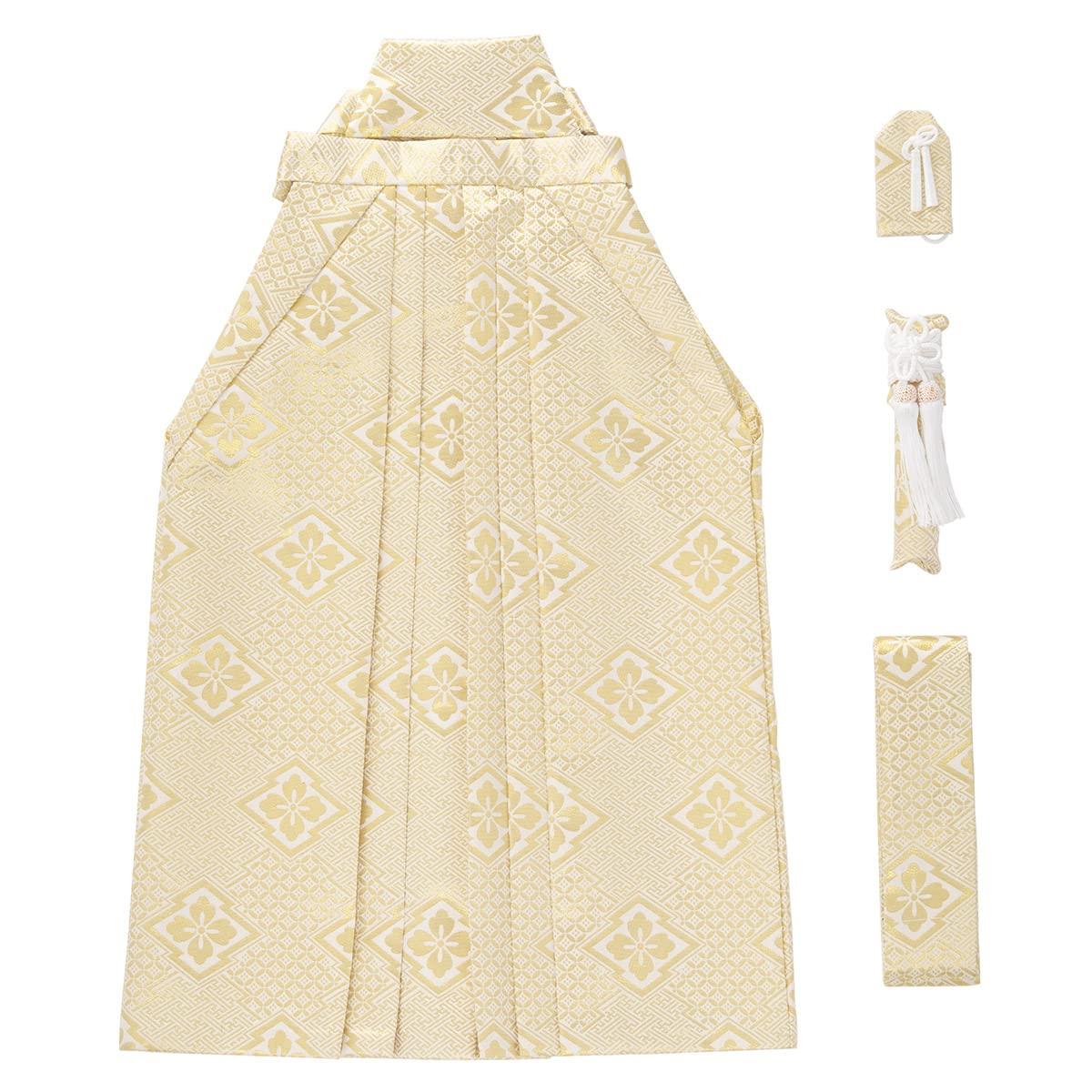 

Квадратный белый ремешок 55 см Сделано в Китае [Kyoto Miyabi] Shichi-Go-San Хакама, оби, Kaiken, Амулет, комплект из 4 предметов, фон, Kinbishi, длина