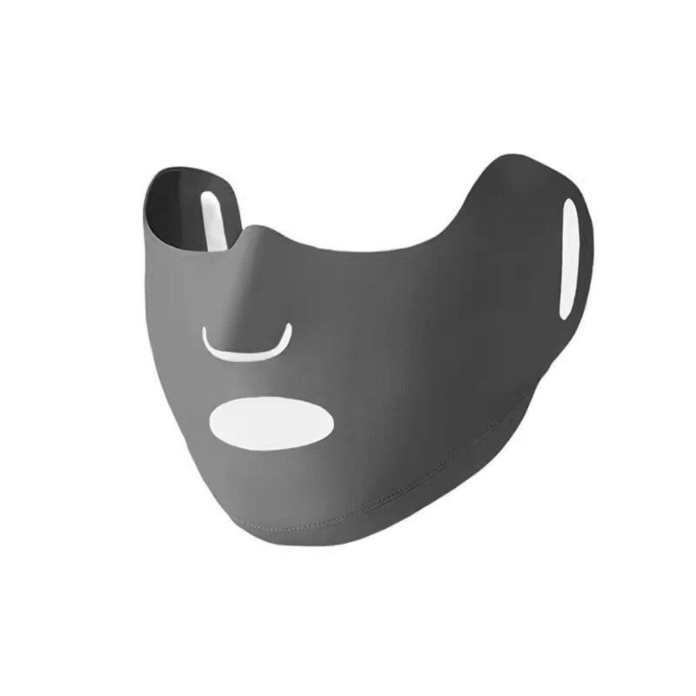 Open Nose Breathable Kids Full Face Mask Ice Silk Open Mouth Sunscreen Mask Jaw Wrapping Washable Half Face Cover Outdoor Sports