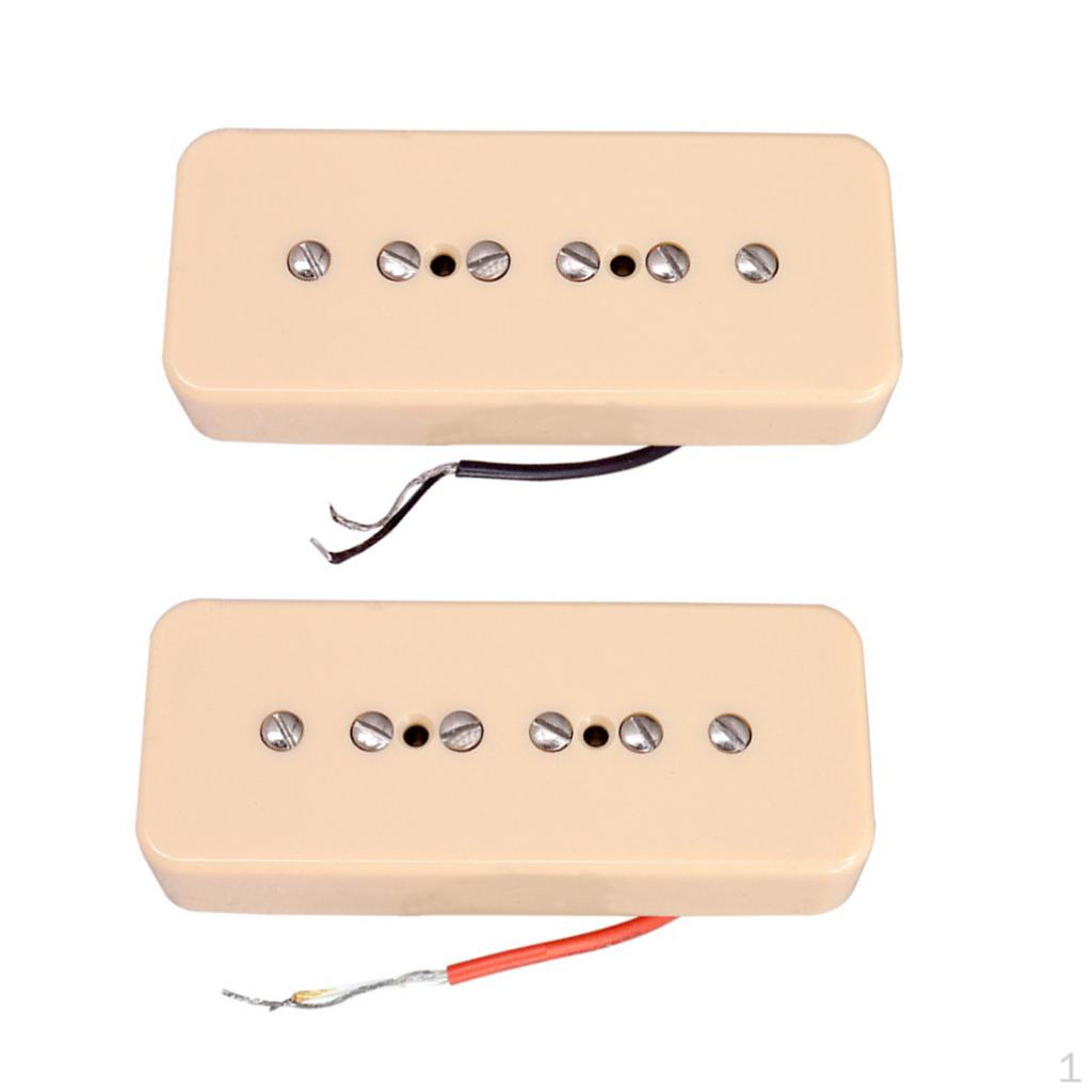 Set of P90 Soapbar Neck&Bridge Pickups for LP Electric Guitar Parts