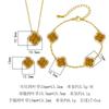 Jewelry Set Earrings Necklace Bracelet New Accessories Four Leaf Clover Natural Tiger Eye Stone Light Luxury Women's