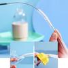 Bending Stainless Straw Brush Cleaner Soft Hair Suction Glass Tube Cleaning Brushes Baby Kids Bottle Brush Long Handle Reusable