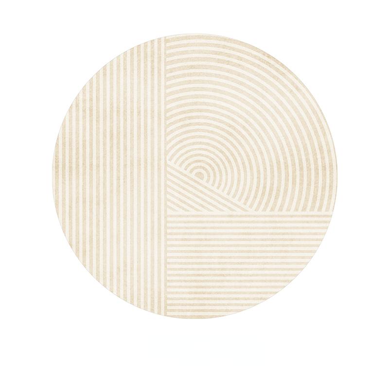 Light Luxury Round Carpet Abstract Bedroom Decor Rugs Dresser Computer Chair Non-slip Lounge Rug Home Balcony Soft Thick Carpets