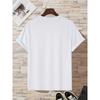 Europäische Größen Herren T-Shirt mit Buchstabenprint, Rundhals-T-Shirt Freizeitkleidung, Frühling und Sommer
