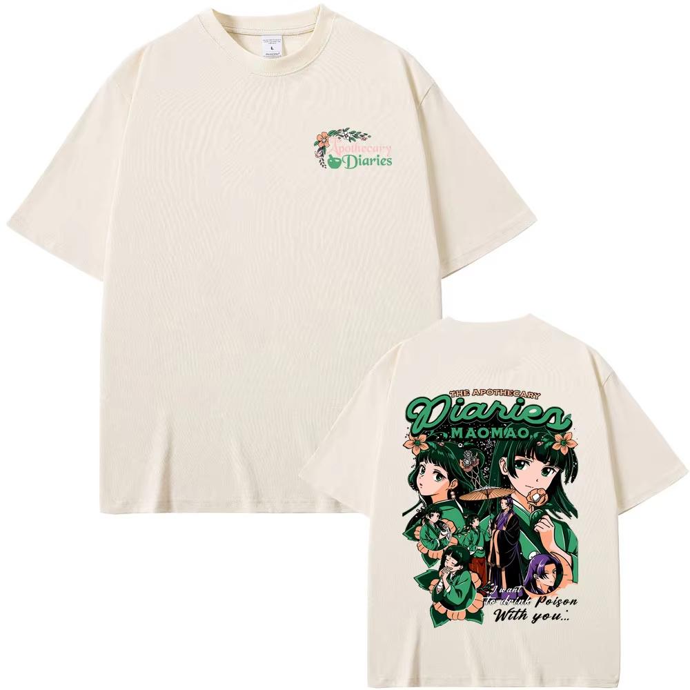 Japanischer Anime The Apothecary Diaries Maomao Merchandise T-Shirt Fans Geschenk Unisex Unisex Lässig Lustige T-Shirts Unisex Mode Streetwear
