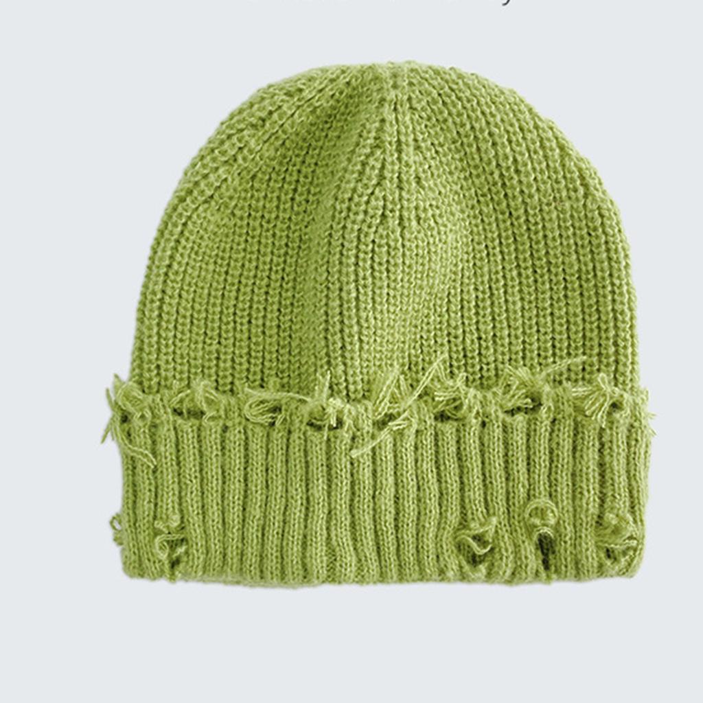 Knitted Hat, Children's Woolen Hat, Perforated Hat, Versatile And Eye-catching, Small Face