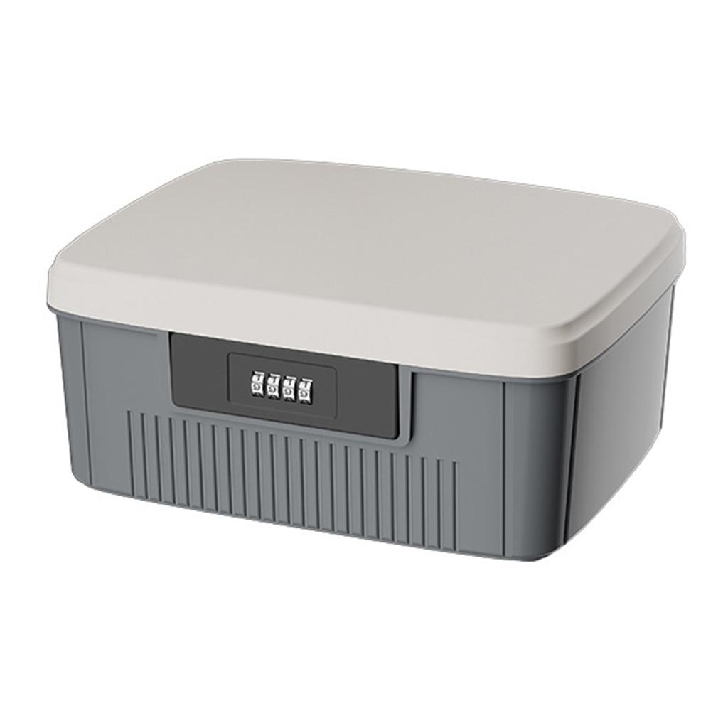 Large Lockable Storage Container Privacy Box Accessory for Home Office School with Combination Lock and Removable Tray