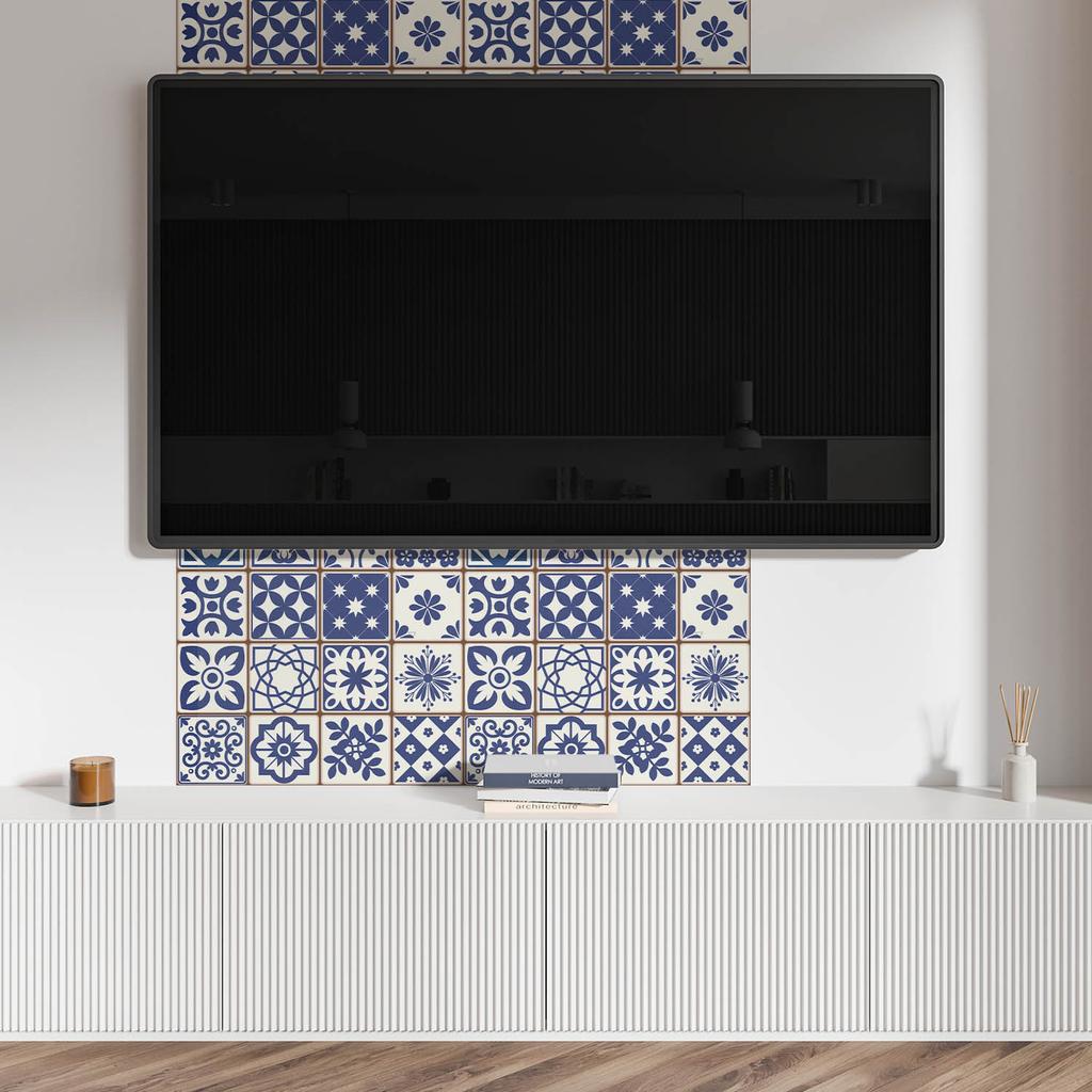 Decorative Self-Adhesive Vinyl Wall Panel 100x50 cm Decorative Tile Patterns