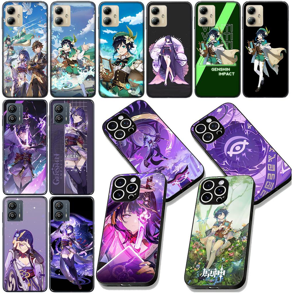 Baal Raiden Shogun Genshins Impacts Venti Phone Case for Apple iPhone 16 17 Air 14 15 Pro Max Plus 16+ 16E 14+ ProMax Soft Cover