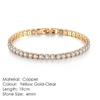 Women's Gold-Plated Zircon Tennis Bracelet - Full Diamond Design, Model S5650