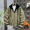 Autumn/Winter Hooded Cotton-Padded Faux Two-Piece Jacket - 2025 Trendy Loose Casual Windbreaker Coat