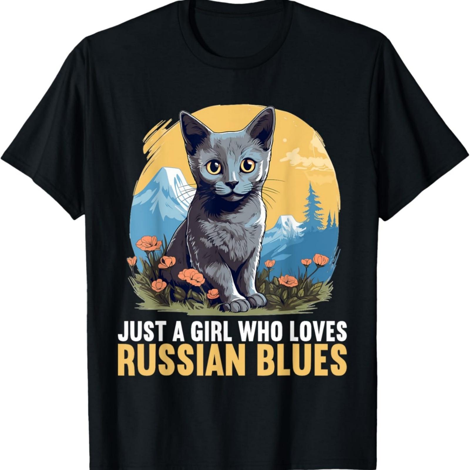 Just a Girl who loves Russian Blues T-Shirt S