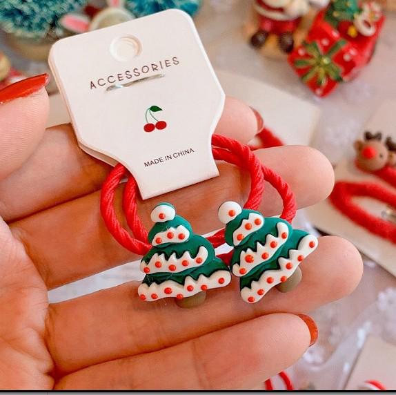 2021 Christmas Santa Claus Hair Ties & Headbands for Kids - Hair-Friendly Accessories