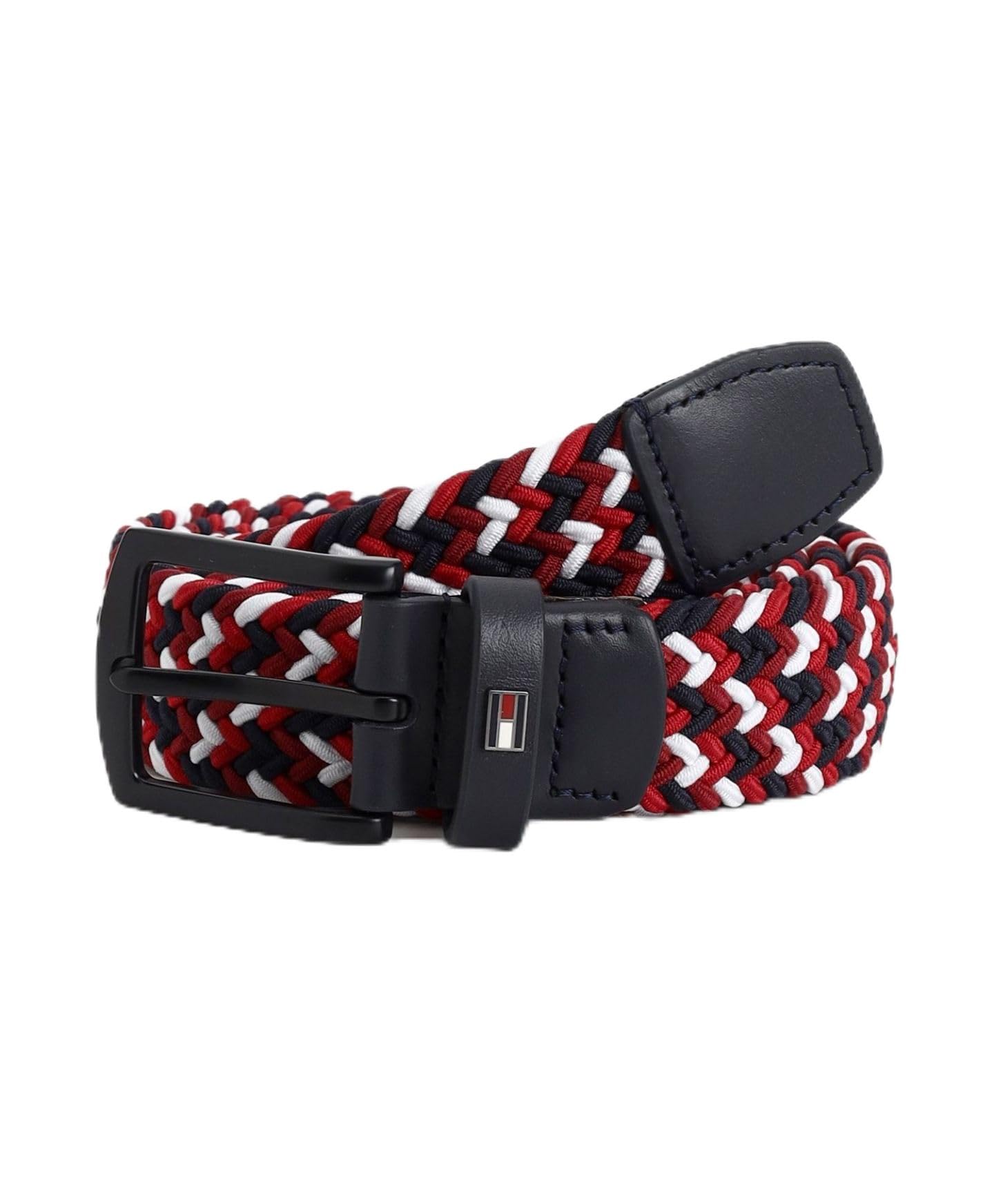 [Tommy Hilfiger] Elastic Mesh Belt AM14278 95cm Navy DW6