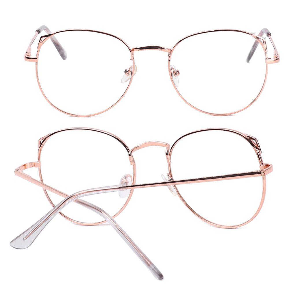 

Vision Care Spectacles Portable Optical Glasses Lovely Cat Ear Metal Glasses Eyeglasses Frame Gold