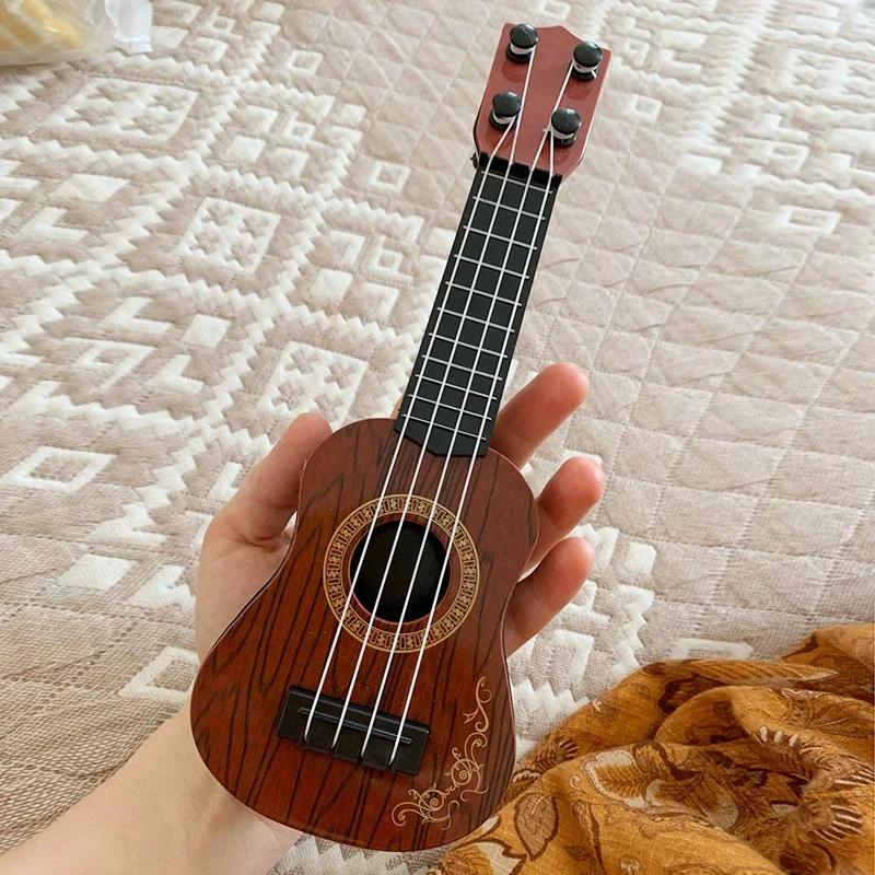 Miniaturowa zabawka ukulele gitara poprawiająca umiejętności klasyczny wczesny edukacyjny instrument muzyczny dla chłopców dziewcząt dzieci prezenty świąteczne dla niemowląt