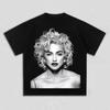 T-shirt Grafica Ritratto Retro Uomo Donna Vintage Anni '90 Regina Pop Cotone Manica Corta Streetwear Tee