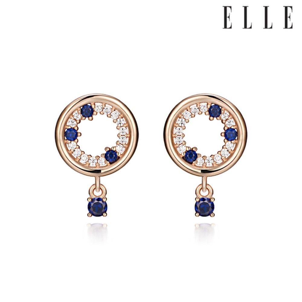 [Elle Jewelry] 14K Circle Line Earrings (Gold Pin) Elgpee078