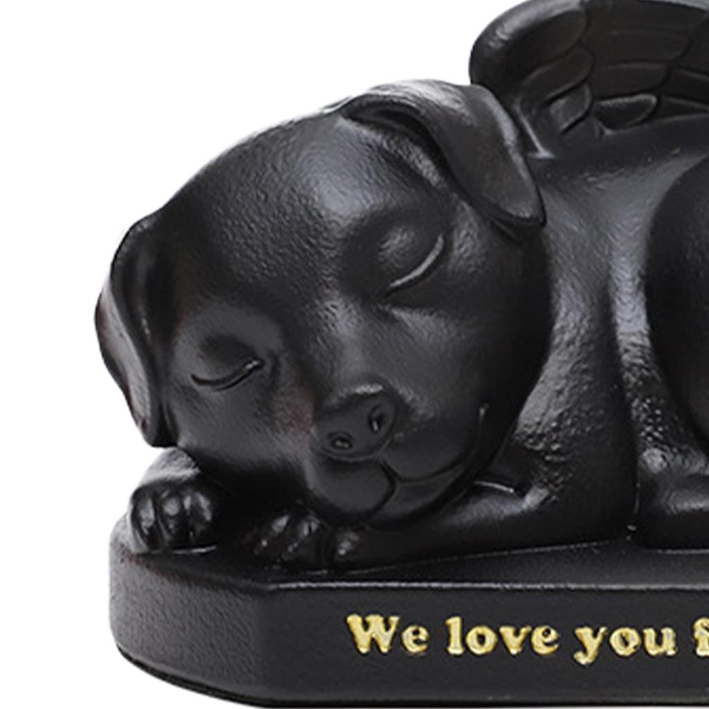 Pet Urns Cremation Memorial Urn Keeping Precious Resin Sleeping in Angel Wing Statue Memory for Indoor, Backyard, Living Room