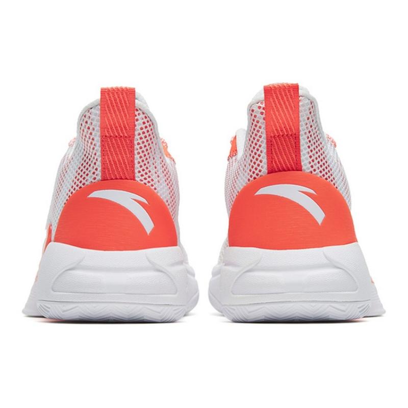 Anta Charge 4 Mid-Top Vintage Basketball Shoes Men's White Red Sneakers 112231603-5