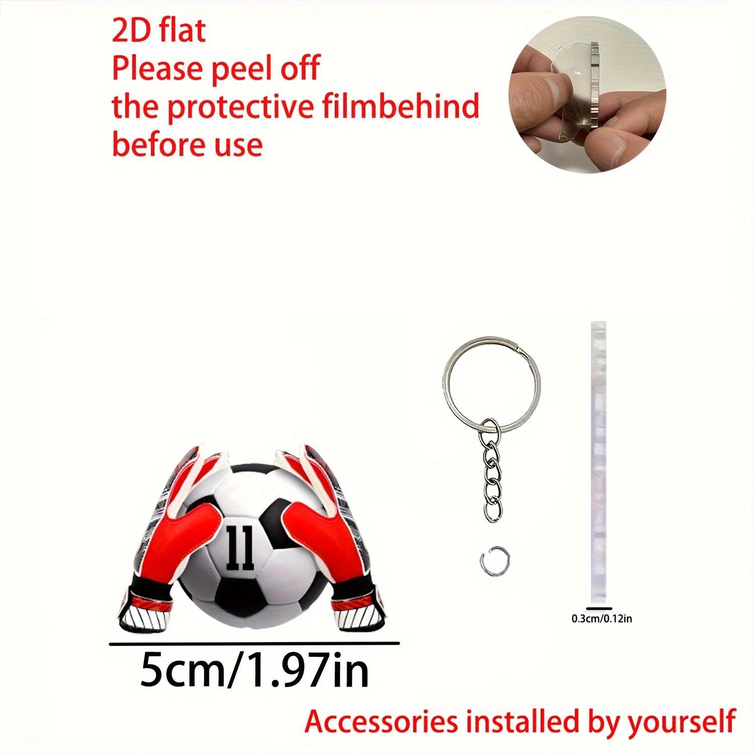 Football Acrylic Keychain Pendant - Perfect Gift for Football Lovers