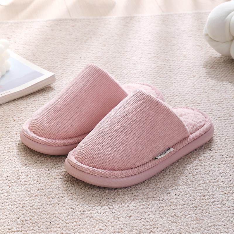 2025 New Women's Plush Cotton Slippers: Thick-Soled, Warm, Autumn/Winter Indoor Shoes