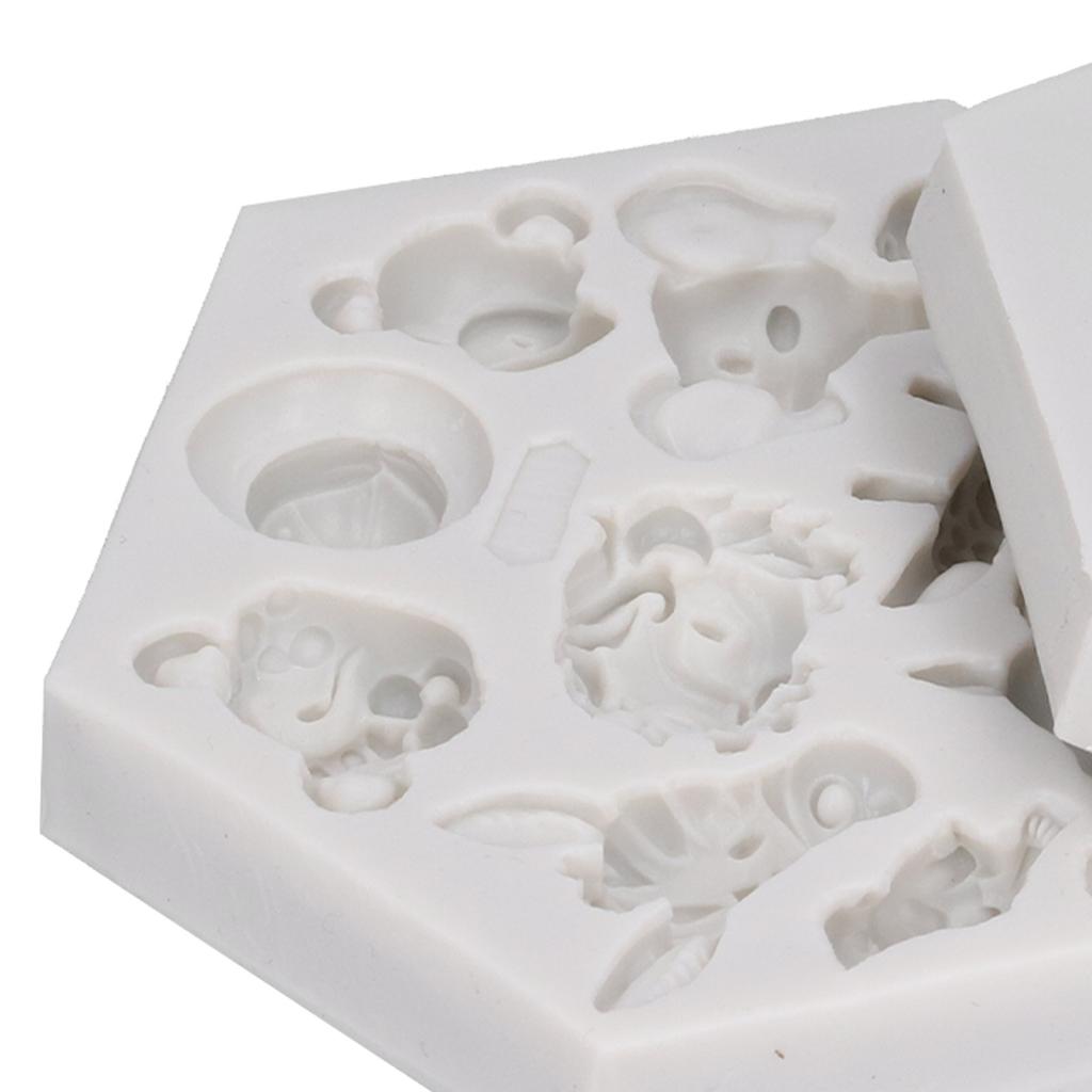 2PcsCelsiusSet Animal Pattern Silicone Fondant Mold Chocolate Soap Cake Maker Mold Baking Tool