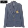 Navy Embroidered Logo Gold Button Tailored Jacket Jacket 4 NavyUsed