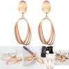 Chic Geometric Gold Earrings For Women Fashionable Statement Jewelry Piece