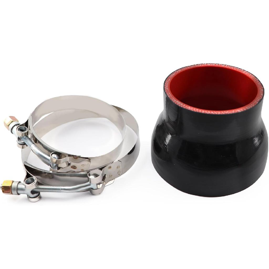 Silicone Straight Reducer Hose Coupler 3 To 4 Inch For Turbocharger/Intercooler/Exhaust Air Intake Duct Pipe Adapter 4-Ply Length 3 Inch With 2PCS